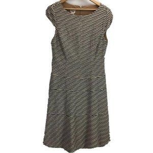 Anne Klein Sheath Dress Stripe 12 Short Sleeve